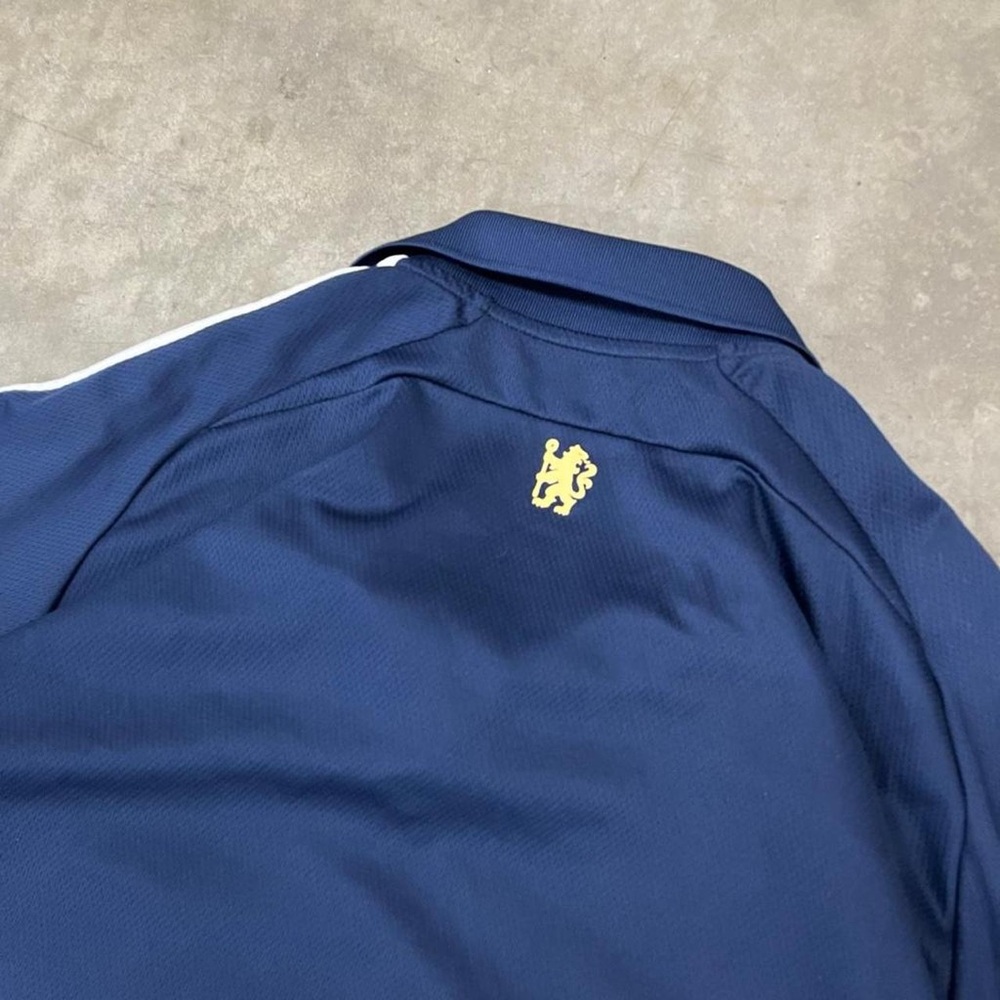 Adidas Navy Polo with Gold Emblem
